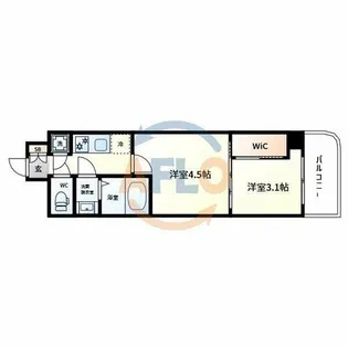 セレニテ難波グランデシュッド【15階】の間取り