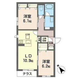 サントル和泉III【1101号室】の間取り