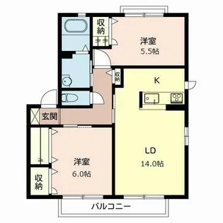 オーキッドテラス【0201号室】の間取り