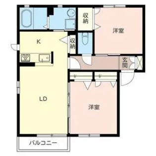 ルミエール【A201号室】の間取り