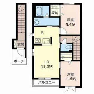 シャーメゾン鈴蘭台B【B002号室】の間取り