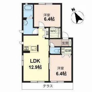 ソレイユヴィラ【0102号室】の間取り