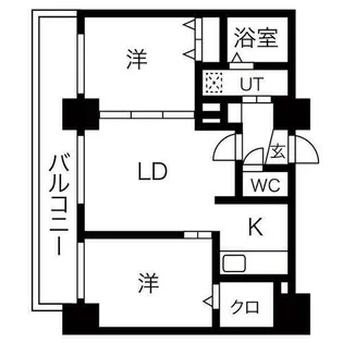 グレイスコート円山北【6階】の間取り