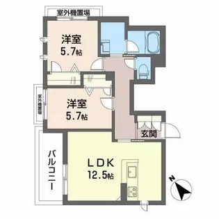 シャーメゾン岡東【0301号室】の間取り