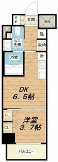 ザ・パークハビオ塚本【8階】の間取り