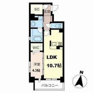 グランブラン南田辺【0405号室】の間取り