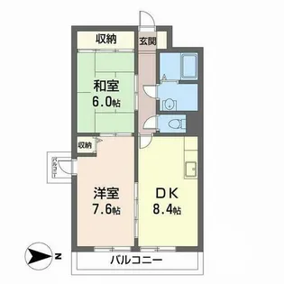 大西ハウス東住吉【0401号室】の間取り