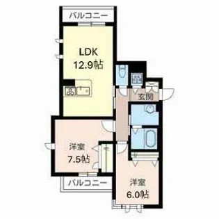 ルベランスII【0301号室】の間取り