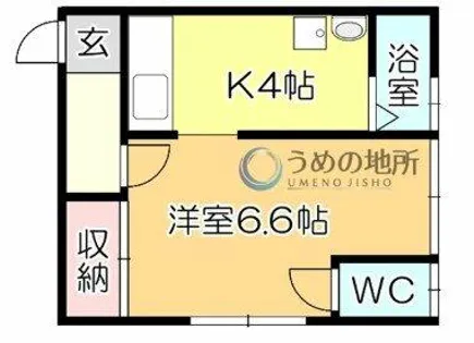 新屋アパート【202号室】の間取り