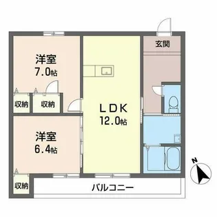 ベレオ黒田【0302号室】の間取り