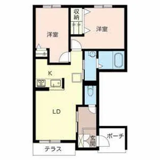 ヴィラーチェ尾上【0102号室】の間取り