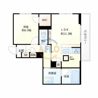 スカイウィング【1階】の間取り