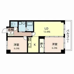 アクロス山口【0402号室】の間取り