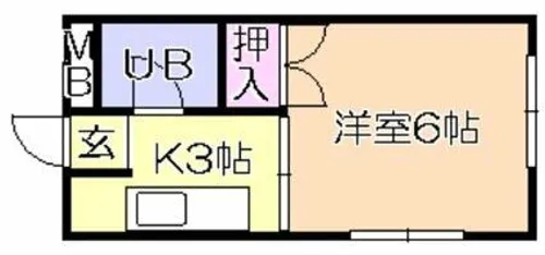 Nozoe1stA.B.C【1号室】の間取り