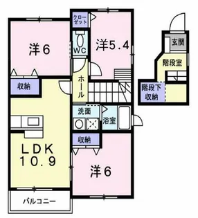 アヴェニール壱番館【2階】の間取り