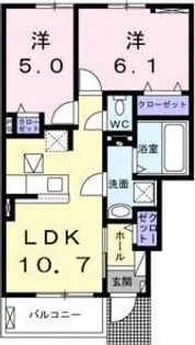 バーレイ【1階】の間取り