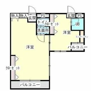 ニューライフ大手前参番館【2階】の間取り