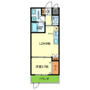 大阪府寝屋川市大谷町【アパート】の間取り