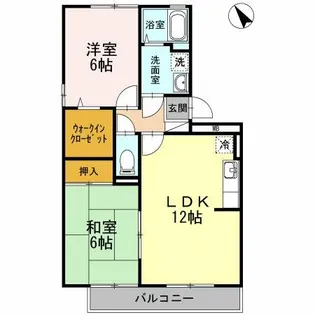 ペイサージュ上津【3階】の間取り