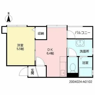 レジデンス姪浜【A0102号室】の間取り