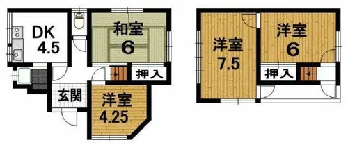 大阪府堺市西区上野芝向ヶ丘町3丁【一戸建】の間取り
