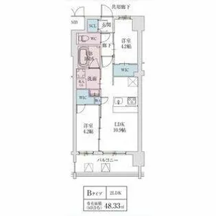 スプランディッド城東関目【2階】の間取り