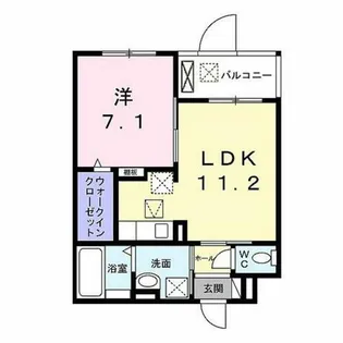 シャルマン唐橋南Ⅱ【1階】の間取り