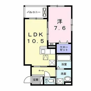 シャルマン唐橋南Ⅱ【1階】の間取り