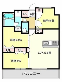 スプランディッド玉造DUE【2階】の間取り