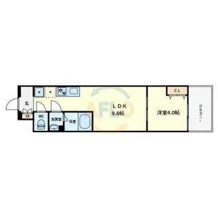 AND TERRACE 文の里【4階】の間取り