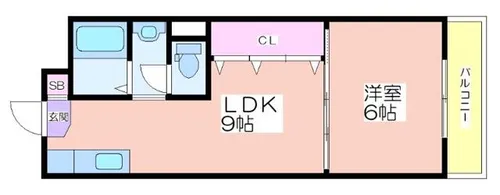 アメニティ住之江【2階】の間取り