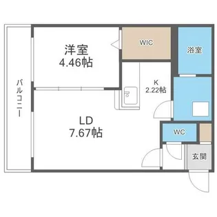 プリヴィエール旭町【4階】の間取り