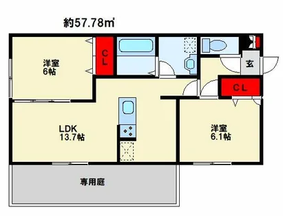 vivable palais【301号室】の間取り