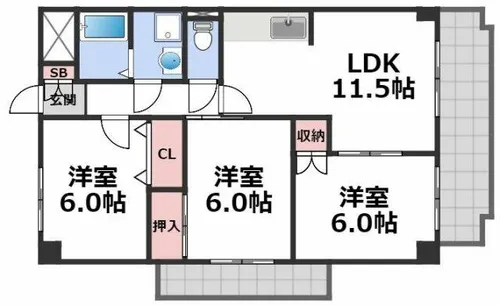 メゾン都【2階】の間取り
