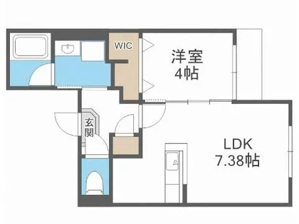 ラ・シュエット澄川【2階】の間取り