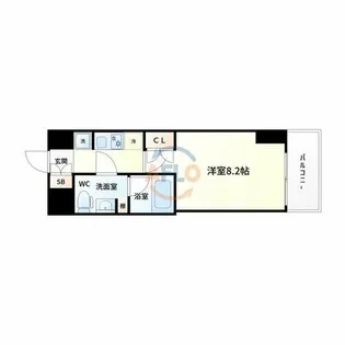 ミュプレ江坂【13階】の間取り