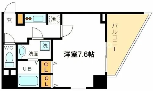 プロシード大阪WESTアドリア【2階】の間取り