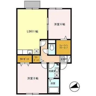 兵庫県神戸市西区二ツ屋1丁目【アパート】の間取り