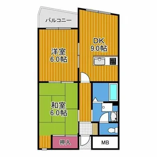セレーナ喜志参番館Ⅱ【7階】の間取り