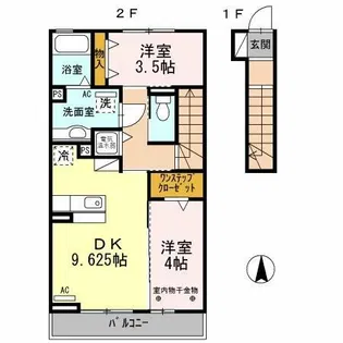 レジデンス月/レジデンス星 レジデンス月【2階】の間取り