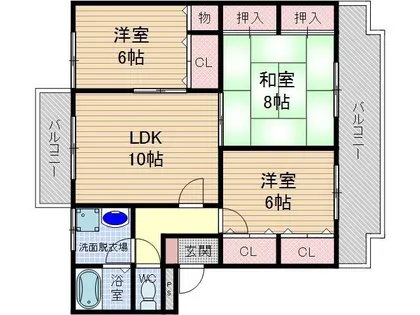 ガーデンパレス鮎川【1階】の間取り