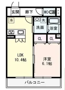 アルカディア舟木町【2階】の間取り