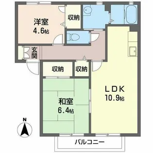 メゾンヴェール B【0102号室】の間取り