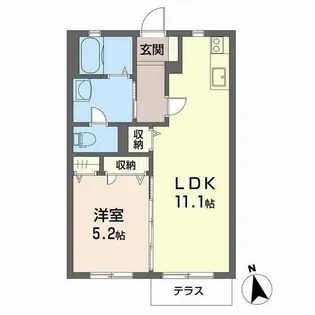 アネシス橿原【0102号室】の間取り