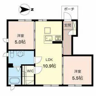 ベルメゾン市役所東C【1階】の間取り