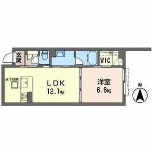 シャーメゾン北市【0102号室】の間取り