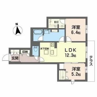 Shamaison Stella Risaia【0106号室】の間取り