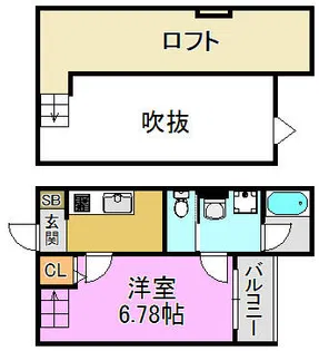 クロスレジデンス放出【1階】の間取り