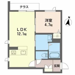 ベレオ茶屋ノ丁【0103号室】の間取り
