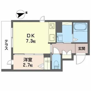 ベレオ鷺ノ森【0102号室】の間取り